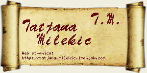 Tatjana Milekić vizit kartica